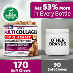 Load image into Gallery viewer, Collagen for Dogs Hip and Joint Supplement Skin and Coat 170 Soft Chews