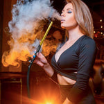 Load image into Gallery viewer, Premium Hookah Hose with Mouthpiece 60 Long Silicone Water Pipe Hose Washable with 15 Aluminum Easy Grip Mouthpiece Modern Design Handle Won't Rust or Ghost Hookah Hose Silicone