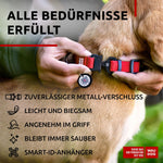 Load image into Gallery viewer, Waterproof Dog Collar Adjustable All Sizes Metal Clasp & QR Tag Red