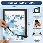 Load image into Gallery viewer, 12 Pcs Magnetic Sign Holder 8.5 x 11 inch Magnetic Frames for Wall Document Holder Reusable Adhesive Frames Windows Picture Frame Display Sleeve Peel & Stick Magnet Door Sign Holder Magnet Page Protector