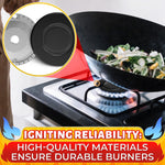 Load image into Gallery viewer, 4Pcs Portable Gas Stove Burner Replacement Surface Burner Head Replacement Stove Range Gas Stove Burners Caps Black Stove Top Burner Replacement Range Burners Tops Burner Covers for Gas Stove