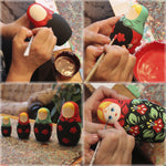 Load image into Gallery viewer, Unpainted Nesting Dolls DIY 7 Pcs Matryoshka Nesting Dolls Blank DIY Unfinished