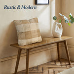 Load image into Gallery viewer, The Fine Living Co. Jute Throw Pillow Covers Braided Decorative Pillow Covers Farmhouse Accent Pillows for Couch Living Room Decor 18 x 18 inch Natural & Ivory 1Pc