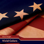 Load image into Gallery viewer, G128 Combo Pack: American USA TeaStained Flag 3x5 Ft & Betsy Ross TeaStained Flag 3x5 Ft Both LiteWeave Pro Series Printed 300D Polyester, Brass Grommets