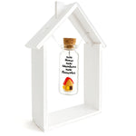 Load image into Gallery viewer, Tiny Magical Message in a Bottle Gift Idea Classy Inspirational Gifts for Him and Her Unique Presents for Women and Men (Colorful House New Home New Adventures New Memories in Wooden Frame)