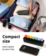 Load image into Gallery viewer, Weekly Pill Organizer 1 Time a Day 7 Day Travel Pill Case with Detachable Daily Compartments Secure Silicone Lids Easy Open for Seniors & Arthritis Durable Compact Vitamin & Medication Organizer