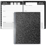 Load image into Gallery viewer, Aesthetic Planner Academic Year July 2024 June 2025 8.5 x11 with Weekly and Monthly Calendar pages Daily Planner for Office Teacher Student Work (Black)