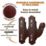 Load image into Gallery viewer, Wall Mount Gun Rack Hold Up Displays Horizontal Shotgun Bow Hanger Wood Hooks