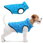 Load image into Gallery viewer, Dog Winter Coat L Size Chest 28 In Blue Black Lightweight Reversible Warm Dog