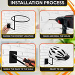 Load image into Gallery viewer, 9 Pcs Helmet Holder Wall Mount Reliable Cowboy Hat Holder for Wall Made of Sturdy Metal Easy & Firm Installation for Convenient Storage of Helmets Hats & More 35 Lbs Max Load