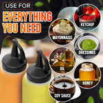 Load image into Gallery viewer, 6 Pcs Condiment Squeeze Bottles for Sauces 12 oz – Squirt Bottles for Liquids Refillable Leak Proof Easy to Fill Durable and Convenient Salad Dressing Dispenser Dressing Mustard Ketchup Bottle