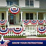 Load image into Gallery viewer, 3 Pack USA Pleated Fan Flag 3x6 Ft American USA Bunting Decoration Flags Printed