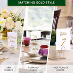 Load image into Gallery viewer, 10 Pack Table Number Holders for Wedding Gold Place Card Holder Table Sign Holders Picture Photo Holders for Tables Mini Table Number Stands Gold Small Gold Table Number Holders Clip Stand