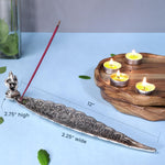 Load image into Gallery viewer, The Fine Living Co. Elegant Silver Incense Burner Holder Set of 2 Perfect for Relaxation Meditation Home Fragrance Aromatherapy Yoga Zen Atmosphere Home Decor