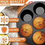 Load image into Gallery viewer, Silicone Muffin Pan Silicone Cupcake Molds for Baking Egg Bites Mold Nonstick 7 Cups Air Fryer Muffin Pan for Baking Egg Bite Tart Mini Cupcake Chocolate and Quiche Reusable Dishwasher Safe