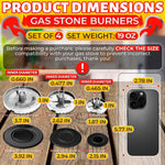 Load image into Gallery viewer, 4Pcs Portable Gas Stove Burner Replacement Surface Burner Head Replacement Stove Range Gas Stove Burners Caps Black Stove Top Burner Replacement Range Burners Tops Burner Covers for Gas Stove