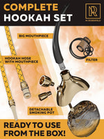 Load image into Gallery viewer, Golden Portable Hookah Set With Everything Mini Hookah Hookah Set For Travel