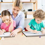 Load image into Gallery viewer, 10 Pack Horizontal Job Ticket Holders 8.5x11 in 3 Hole Black Dry Erase Clear