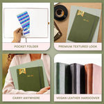 Load image into Gallery viewer, 2025 2026 HARDCOVER Leather Planner Weekly & Monthly 6.5 * 8.5 Inches Academic Planner Business Personal or Student Pen Holder Thick Paper July 2025 June 2026 (Olive Green)