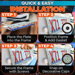 Load image into Gallery viewer, 2 Pack Bling License Plate Frames for Women Sparkling Rhinestone License Plate Frame 12.16x6.18 inch with Screws Caps for Easy Installation Cute Bling Car Accessories for Women