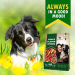 Load image into Gallery viewer, Triple Flavor Dog Rawhide Treats Duck & Chicken Human Grade Meat Natural & Organic Pet Dried Snacks Grain Free Long Lasting Chews for Large & Small Dogs Best Sticks for Healthy Teeth