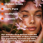 Load image into Gallery viewer, 100% Pure Manuka Oil from New Zealand Therapeutic Grade Essential Oil for Wound Care Skin Soothing Nail & Scalp Health Organic Undiluted Cold Pressed Manuka for Face Hair & Body