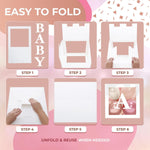 Load image into Gallery viewer, Baby Shower Boxes with Letters 44 Pcs White Boxes with Rose Gold Dusty Pink Sand & White Balloons Gender Reveal & Party Decoration Set by