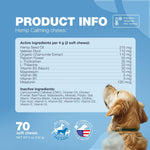 Load image into Gallery viewer, Dog Calming with Melatonin Chamomile Extract Valerian Root Travel Pack 70 Chews Anxiety Support Chews for Vet Visits Grooming Nail Trimming Storms
