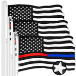 Load image into Gallery viewer, Thin Blue & Red Line State Flag 3x5 Ft 3Pack Embroidered Polyester By G128
