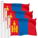 Load image into Gallery viewer, 3 Pack Mongolia Flag 3x5 Ft Printed 150D Polyester Country Flag Indoor Outdoor