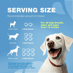 Load image into Gallery viewer, Dog Calming with Melatonin Chamomile Extract Valerian Root Travel Pack 70 Chews Anxiety Support Chews for Vet Visits Grooming Nail Trimming Storms