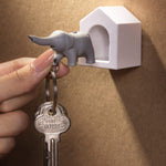 Load image into Gallery viewer, Whistle Key Ring and Key Holder Elephant Grey Keys Organizer Hanger for Home