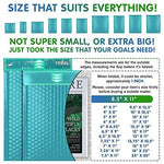 Load image into Gallery viewer, Pack of 25 Teal Bubble Mailers Pouches 8.5 x 11 Poly Padded Bags with Peel and Seal Closure 8 1/2 x 11 Cushion Envelopes for Mailing Shipping Packing and Packaging Supplies