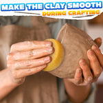 Load image into Gallery viewer, 12 Pcs Pottery Sponges for Clay – 2.8 x1 Pottery Sponge for Painting Car Waxing Washing Dishes & Ceramic Care Tack Sponges for Cleaning Leather – Durable Texture for Efficient Sculpting & Cleanup