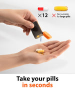 Load image into Gallery viewer, Weekly Pill Organizer 1 Time a Day 7 Day Travel Pill Case with Detachable Daily Compartments Secure Silicone Lids Easy Open for Seniors & Arthritis Durable Compact Vitamin & Medication Organizer