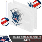 Load image into Gallery viewer, G128 10 PACK: US Coast Guard Flag 3x5 Ft Doublesided Embroidered Polyester