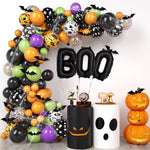 Load image into Gallery viewer, Halloween Balloon Garland Arch Kit 90 Pcs Black Orange Confetti Balloons for Spooky Party Haunted House Trick or Treat Decor DIY Kit