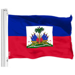 Load image into Gallery viewer, G128 Combo Pack: American USA Flag 3x5 Ft & Haiti Flag 3x5 Ft, Both Printed 150D Polyester, Indoor/Outdoor, Brass Grommets