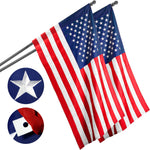 Load image into Gallery viewer, USA American Flag 1x1.5 Ft 2 Pack Pole Sleeve Embroidered Polyester Vibrant