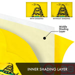 Load image into Gallery viewer, G128 3 Pack: Gadsden Don't Tread On Me Flag 1x1.5 Ft Double ToughWeave Series Double Sided Embroidered 210D Poly Historical Flag, Embroidered Design, Brass Grommets, Heavy Duty, 3ply