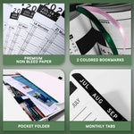 Load image into Gallery viewer, 2026 Hardcover Appointment Book Planner 8.5 x 11 inch Dark Green Large Tabbed Daily Hourly Weekly Planner Schedule Book 15 Minute time Slots Business & Personal Planner Jan 2026 Dec 2026 Dark Green