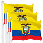 Load image into Gallery viewer, 3 Pack Ecuador Ecuadorian Flag 3x5 Ft Printed 150D Polyester Country Flag