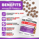 Load image into Gallery viewer, Dog Multivitamin Chews with Glucosamine 240 Count Hip & Joint Immune Support
