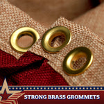 Load image into Gallery viewer, USA Tea Stained Pleated Fan Flag 2x4FT Burlap Embroidered Polyester Stars and Stripes