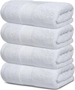 Load image into Gallery viewer, Resort Collection Soft Bath Towels 28x55 in 4 Pack WhiteLuxury Hotel Plush &