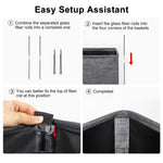 Load image into Gallery viewer, Slim Laundry Hamper With Handles Collapsible Laundry Basket Thin Dirty Clothes Basket Narrow Laundry Bag Foldable Dirty Cloth Hamper 45L (21 inchesDark Grey)
