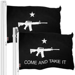 Load image into Gallery viewer, Come and Take It Rifle Black Flag 3x5 Ft 2Pack Printed 150D Polyester