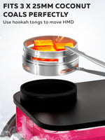 Load image into Gallery viewer, Portable Hookah Set With Everything Black Portable Hookah Set for Travel with Flat Hookah Box Portable Hookah Kit with Charcoal Holder & Coal Cover Travel Shisha Hookah Set
