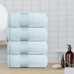 Load image into Gallery viewer, 4 Pack Resort Collection Soft Bath Towel 28x55 in Luxury Plush Cotton Light Blue