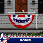 Load image into Gallery viewer, 1 Pack USA Pleated Fan Flag 3x6 Ft American Bunting Decoration Flags Polyester